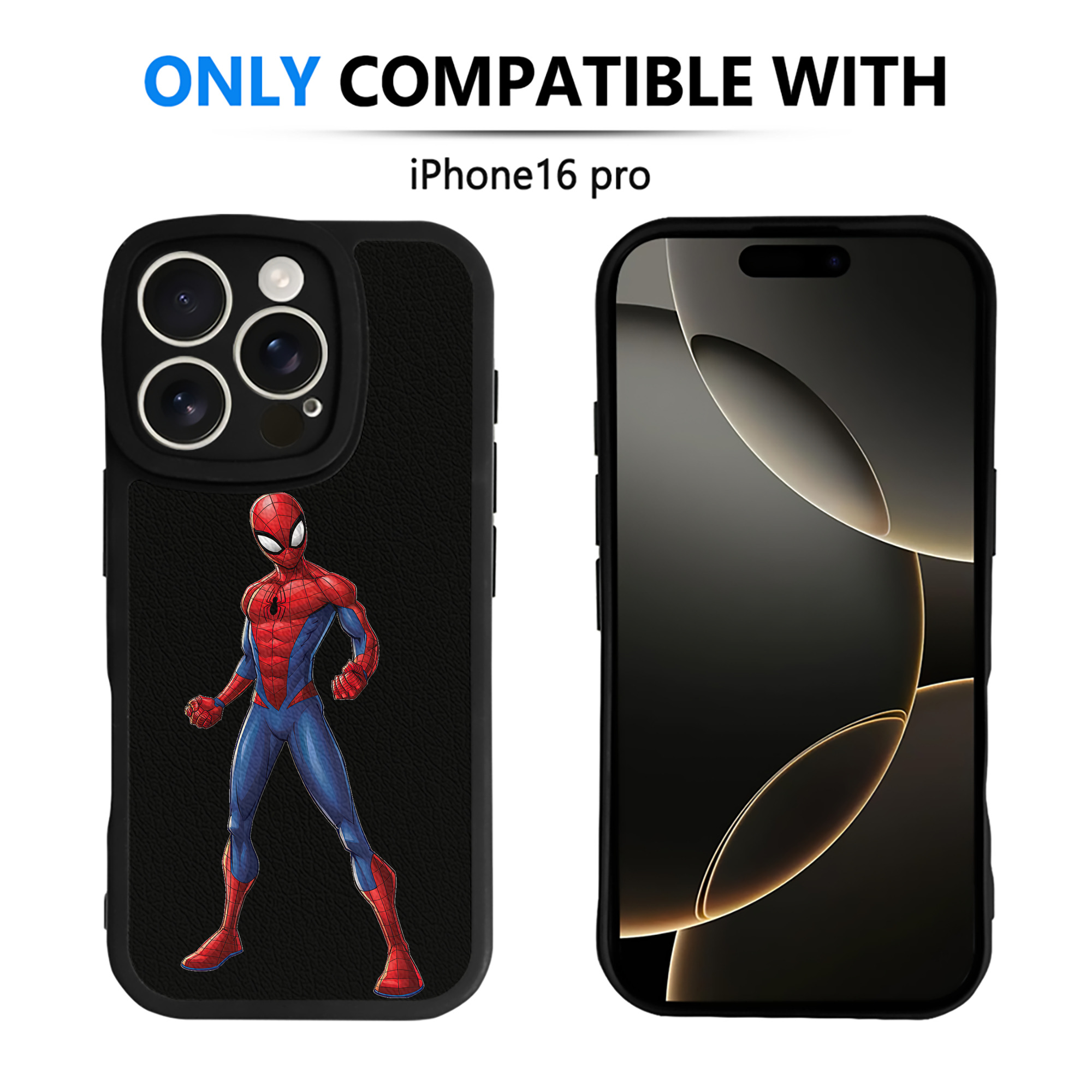 Spider Man スパイダーマン 【iPhone 16シリーズ対応】シリコンスマホケース（レザー調） 材質：シリコン